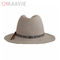 Chapeaux 100% mous surdimensionnés de chapeau feutré de la laine des hommes faits sur commande de chapeaux de chapeau feutré de cowboy d'OEM