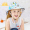 Pantone colorent les chapeaux du seau des enfants 48cm Flip Up Brim rayé