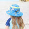 Chapeaux larges du bord des enfants de chapeau de l'aileron Upf50+ de cou 43cm 100% cotons