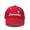 Feuilles brodées faites sur commande d'érable du Canada de casquettes de baseball de panneau de GV 6