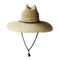 Herbe de Straw Sun Hats Natural Hollow de plage de ressac d'ODM pour des femmes de l'homme