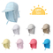 Les enfants de blanc de bain agitent la plage de chapeau de coton les enfants qu'UV d'été jouent des chapeaux Upf 50+