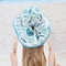 Bord large réglable du chapeau UPF 50+ de piscine de plage de bain d'enfant en bas âge de chapeau de Sun de bébé de 48cm