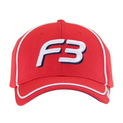 Caps de baseball de course 100% polyester PU tissé avec broderie au fil d'or