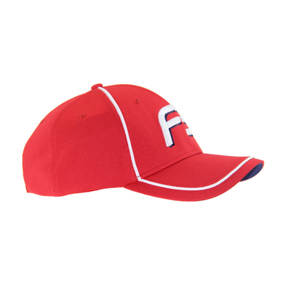 Caps de baseball de course 100% polyester PU tissé avec broderie au fil d'or