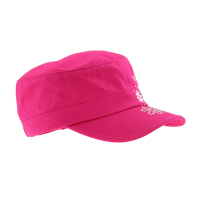 Capuchon militaire 100% en coton rouge avec broderie personnalisée et cristal sur le devant et le haut