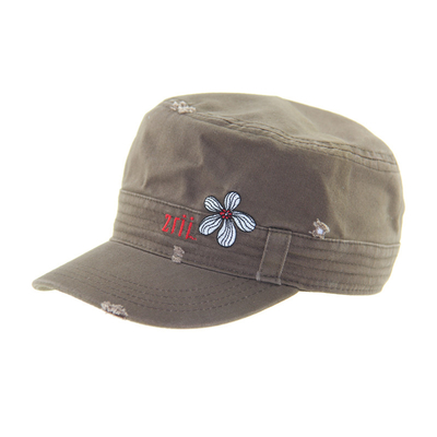 Chapeau militaire en coton vintage à la mode Chapeau militaire brodé réglable