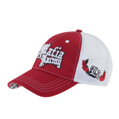 Caps de camionneur en treillis 3D de broderie Caps de baseball 4 panneaux