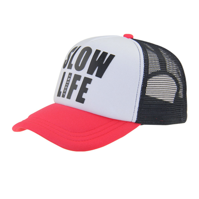 Chapeau de camionneur 100% polyester à deux tons avec logo d'impression 3D sur le devant