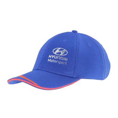 Caps de baseball de course ottomans tissés en polyester à 100% avec broderie sur panneau multi