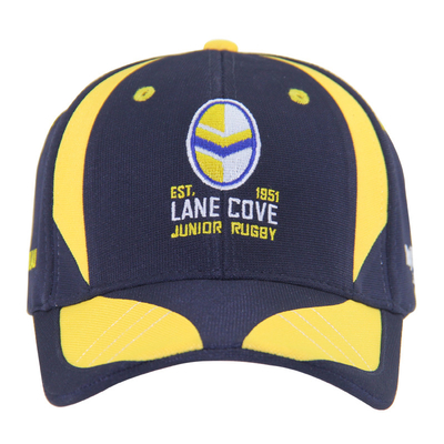 Casquettes de baseball de course en polyester sublimation ottoman avec logo à broderie plate