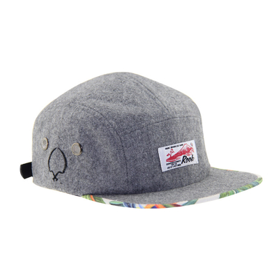 Mélange de laine personnalisé 5 panneaux casquettes de camping taille adulte non construit