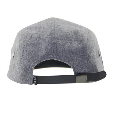 Mélange de laine personnalisé 5 panneaux casquettes de camping taille adulte non construit