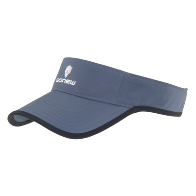 Polyester Tennis Visor solaire Bonnet Visor solaire de course avec fermeture arrière en velours