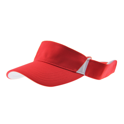 Chapeaux personnalisés en polymesh rouge d'été avec fermeture réglable