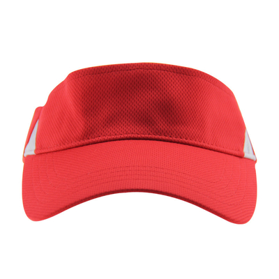 Chapeaux personnalisés en polymesh rouge d'été avec fermeture réglable