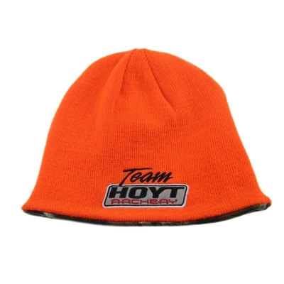 Unisexe camouflage réversible bonnet tricoté chapeaux personnalisés logo de broderie