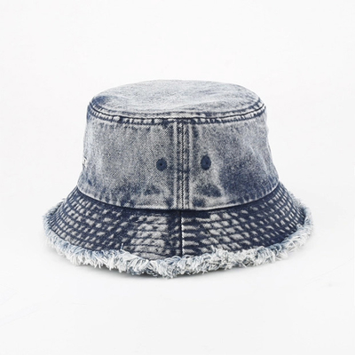 OEM ODM Lavé Les bords bruts Jeans Casquettes Vintage Classic Casquette