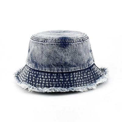 OEM ODM Lavé Les bords bruts Jeans Casquettes Vintage Classic Casquette