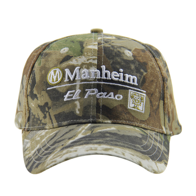 6 Panneaux de camouflage Broderie Casquettes de base-ball en plein air, Unisexe Chapeau de chasse réglable à profil bas