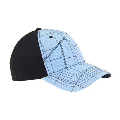 Mode 6 Panneau vérifier coton broderie casquettes de baseball, bas profil ajustable homme et femme casquette