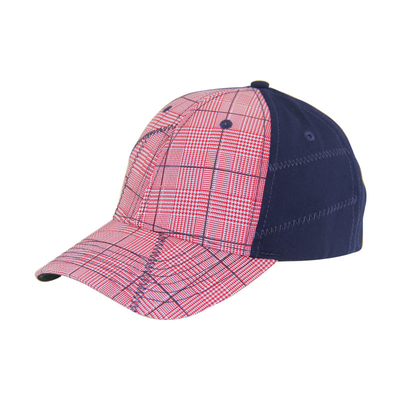 Mode 6 Panneau vérifier coton broderie casquettes de baseball, bas profil ajustable homme et femme casquette