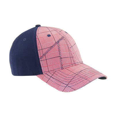 Mode 6 Panneau vérifier coton broderie casquettes de baseball, bas profil ajustable homme et femme casquette
