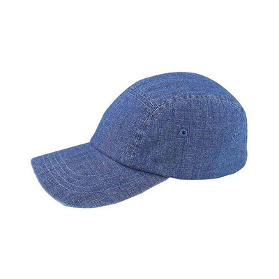 Caps de base-ball de 5 panneaux en denim, caps réglables à profil bas pour hommes et femmes