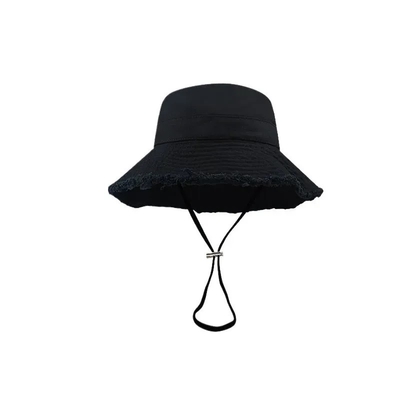 Coupe-soleil en coton toile large bord chapeau à seau de plage chapeau à seau élégant