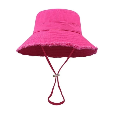 Coupe-soleil en coton toile large bord chapeau à seau de plage chapeau à seau élégant