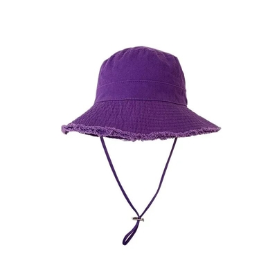 Coupe-soleil en coton toile large bord chapeau à seau de plage chapeau à seau élégant