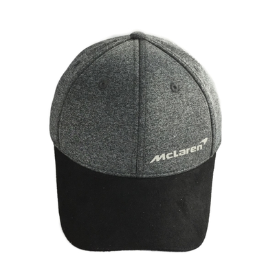 Impression réfléchissante Casquettes de baseball de course Multi-panels Matériau de mélange de laine