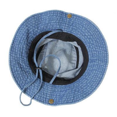 Chapeau de pêcheur pliable en denim unisexe