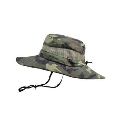 Chapeau de pêcheur à large bord, camouflage de loisirs