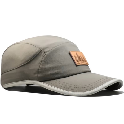 5 Panneau Hommes Gris Rapide Sec Polyester Casquettes de Baseball en cours d' exécution Chapeau de Baseball