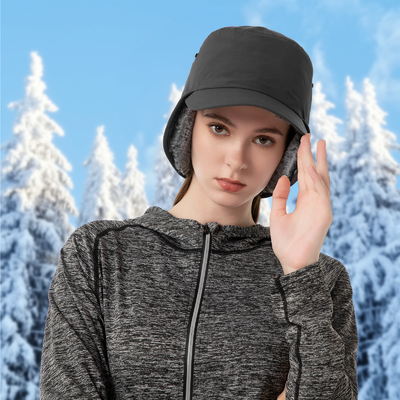 Hommes ou femmes Casquettes d'hiver Boucles d'oreilles chaudes Chapeau entièrement en douceur Faux fourrure Casquette de base-ball Trapper Chapeau de chasse