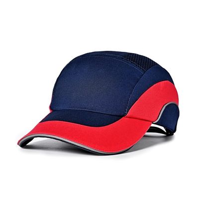 Bord 100% court de casquette de baseball de chapeau de bosse de sécurité de coton de ventilation 56cm