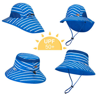 Chapeaux UV de Sun de 50+ UPF des enfants larges résistants UV de bord avec l'aileron 43cm de cou 55cm