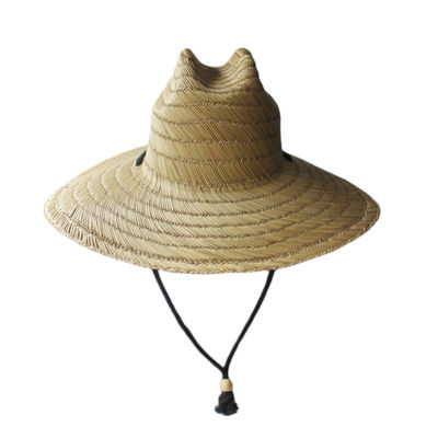 Herbe de Straw Sun Hats Natural Hollow de plage de ressac d'ODM pour des femmes de l'homme