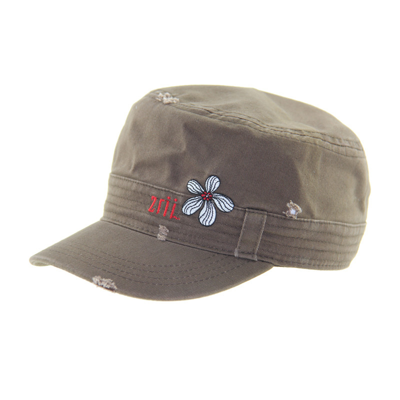 Chapeau militaire en coton vintage à la mode Chapeau militaire brodé réglable