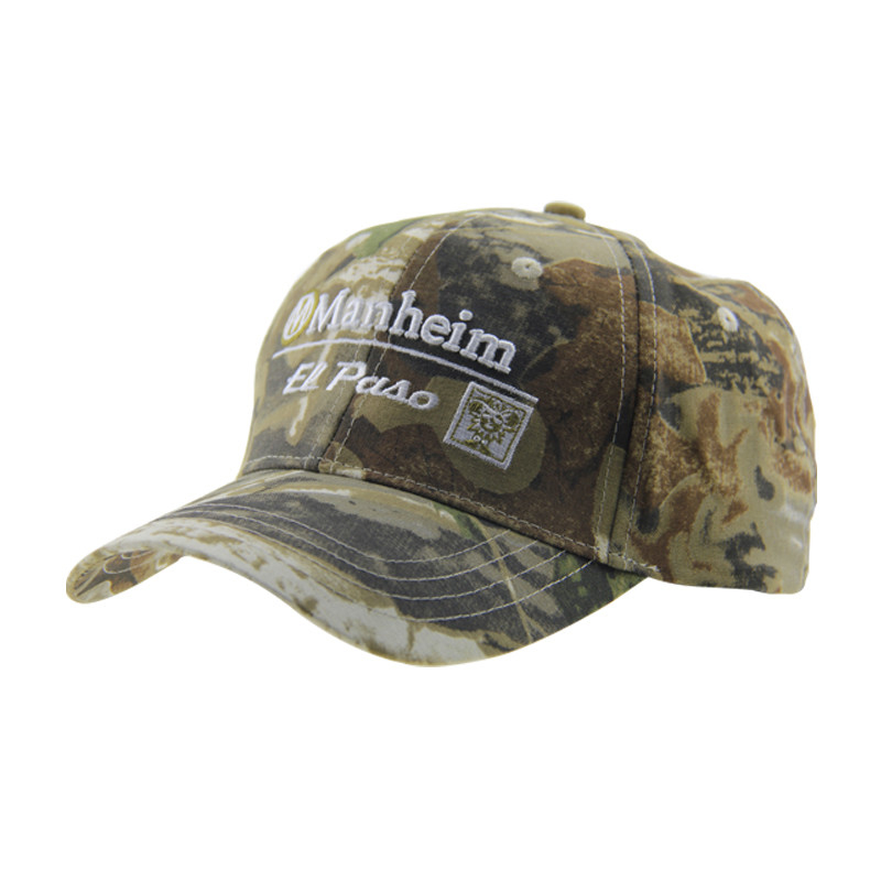 6 Panneaux de camouflage Broderie Casquettes de base-ball en plein air, Unisexe Chapeau de chasse réglable à profil bas