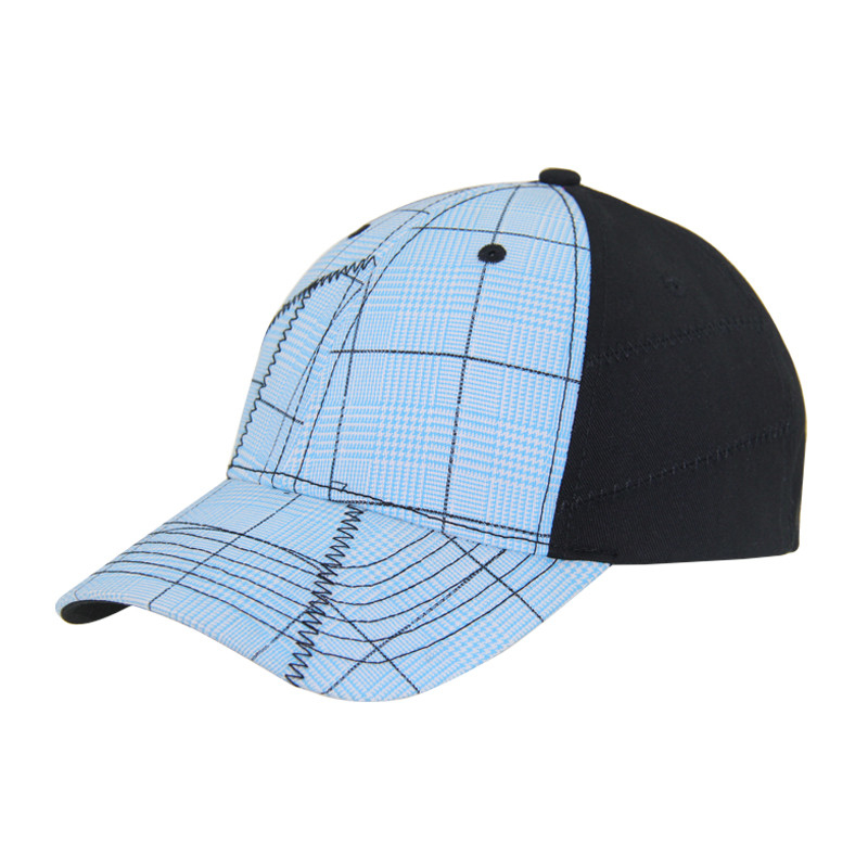 Mode 6 Panneau vérifier coton broderie casquettes de baseball, bas profil ajustable homme et femme casquette