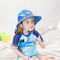 Bord large de chapeaux du seau des enfants d'aileron de cou de GV pour la plage d'été