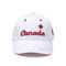 Feuilles brodées faites sur commande d'érable du Canada de casquettes de baseball de panneau de GV 6