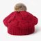 Les femmes d'hiver tricotent le BIO coton lavé de Beanie Hats 56cm Pom Pom Fur Beanie