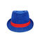 Logo fait sur commande 56cm de couleur bleue unisexe de Fedora Panama Trilby Hat Adjustable